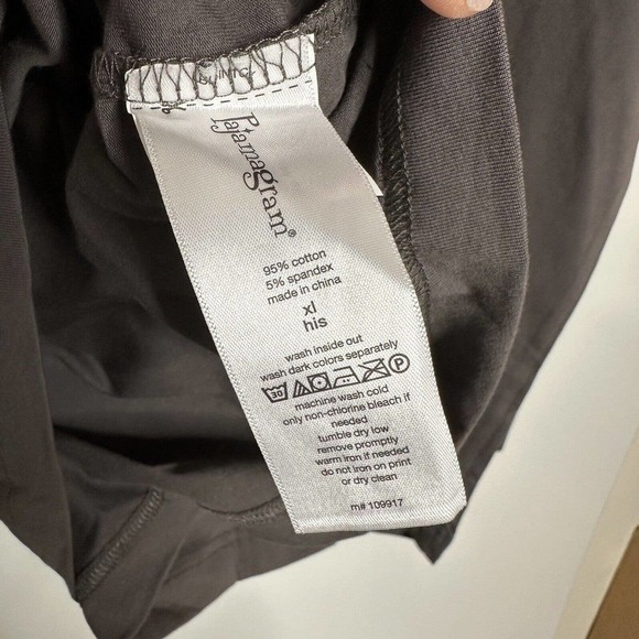 NWT PajamaGram Nordic Christmas Pajamas Set Stretch Men's Gray Size X Large - Picture 9 of 9